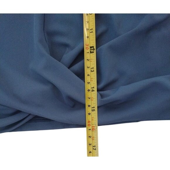 90 Degree By reflex, Blue Long Sleeve Twist Front Crop Top, Size L, NWT. - Picture 7 of 8